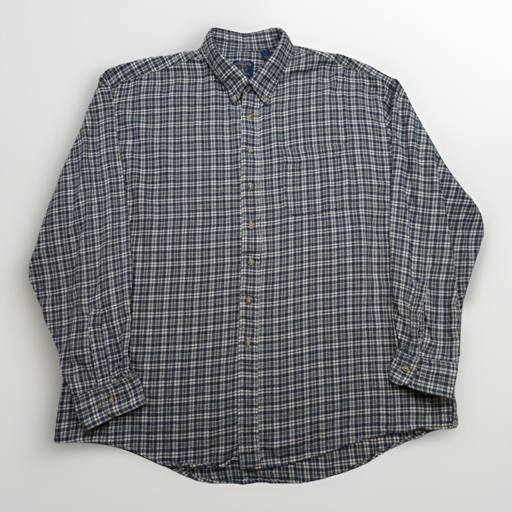 Vtg Salmon River Traders Big Man Plaid Shirt Men's Size 3XLT Long Sleeve Outdoor